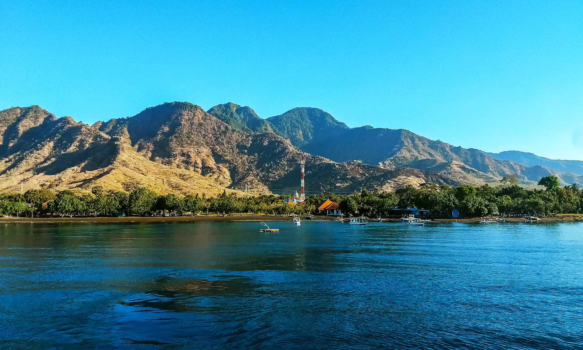view of Pemuteran village from local boat